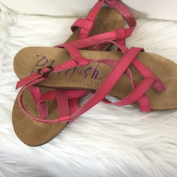 Blowfish - Blowfish Women's Marge Dyecut Faux Leather Scotch Sandal - 9M - Walmart.com - Walmart.com